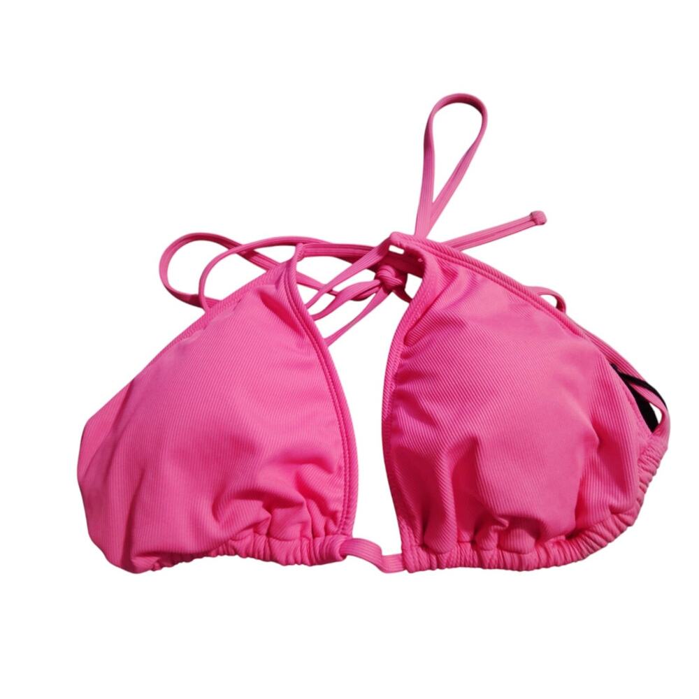 Shade and Shore Women's Pink Tie‎ Up Swim Suite Top Size XL (16)